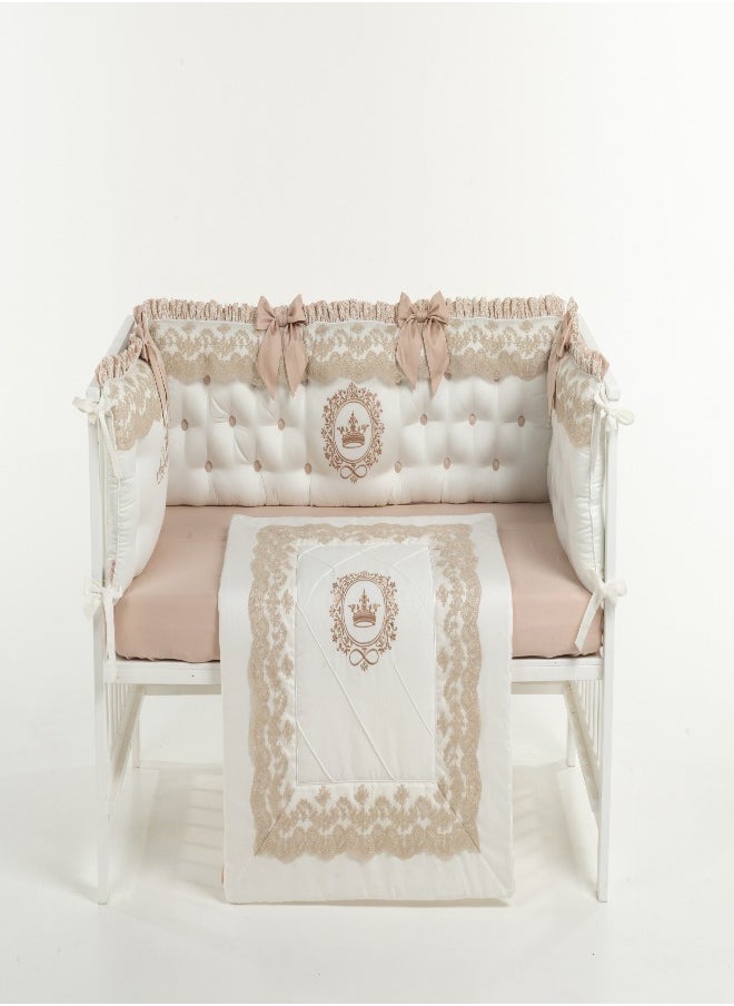 Monnet Baby Newborn Bedding Set French Lace Cream: Elegant Nursery Decor, Soft Baby Bedding - Premium Quality, Gender-Neutral Design  - Image 1