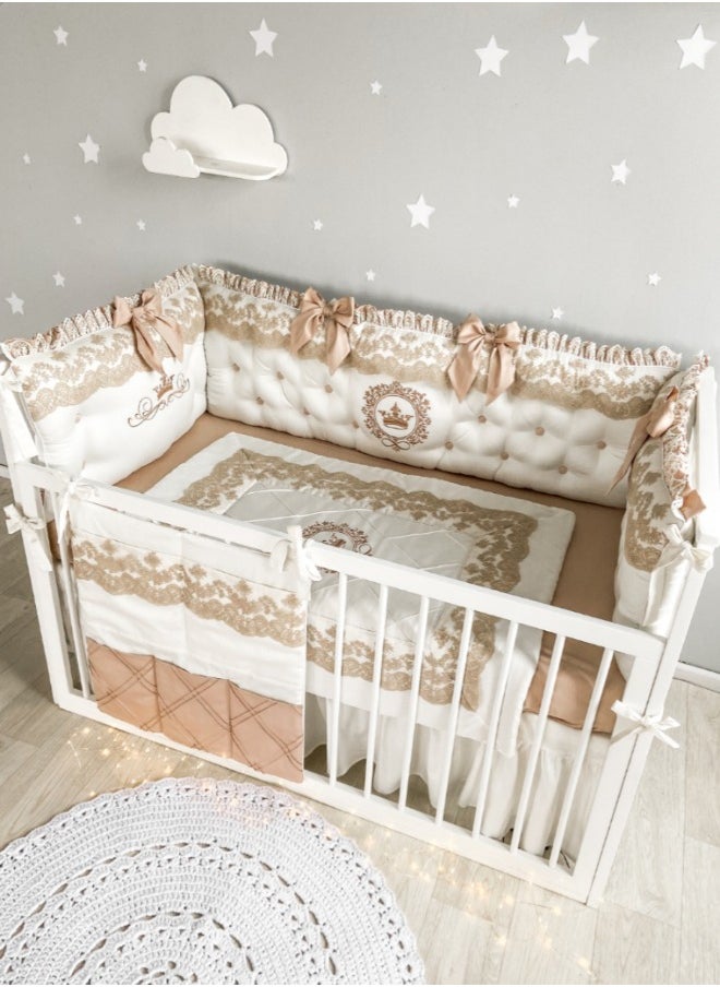 Monnet Baby Newborn Bedding Set French Lace Cream: Elegant Nursery Decor, Soft Baby Bedding - Premium Quality, Gender-Neutral Design  - Image 5