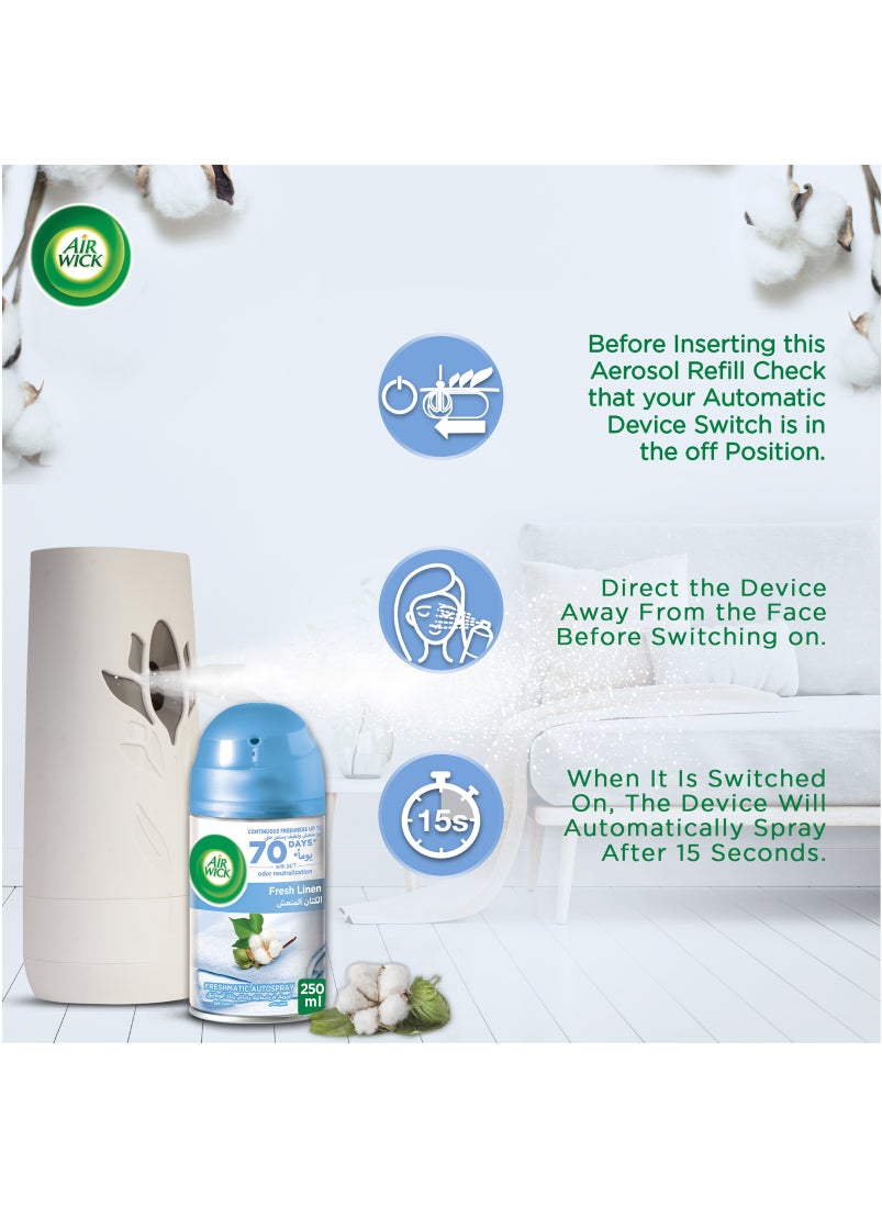أير ويك Freshmatic Autospray Refill Fresh Linen Fragrance None  - Image 5