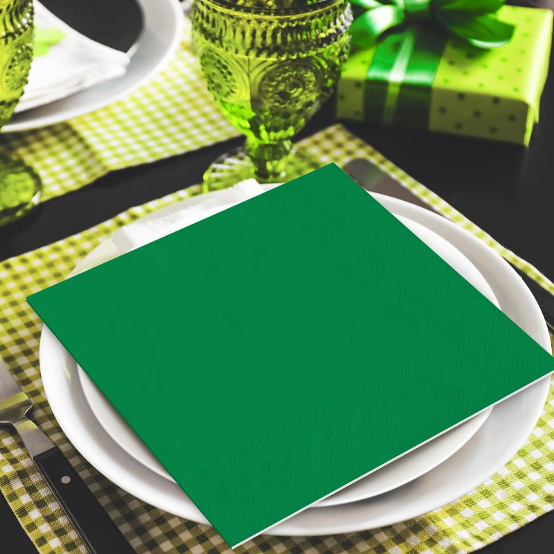 Whaline 120 Sheet St. Patrick's Day Green Cocktail Napkin 2 Ply Gradient Green Paper Napkins Disposable Beverage Napkins for Saint Patrick's Day Irish Holiday Party Supplies - Image 5