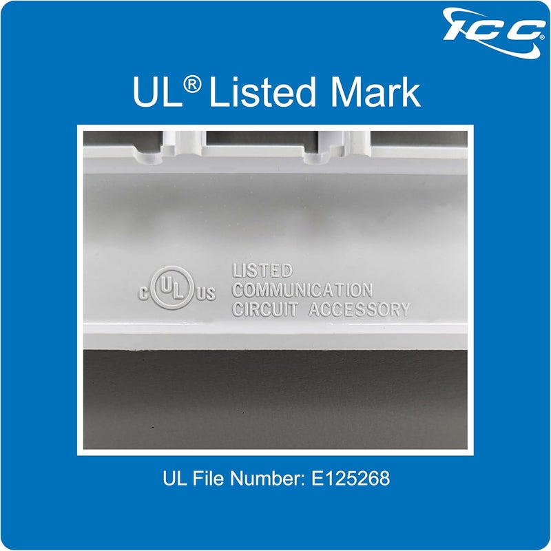 ICC 3-Port Keystone Wall Plate (10 Pack), UL Listed, Durable ABS Plastic, Single Gang Wall Plate for RJ45 Modular Jack and Inserts, White - Image 2