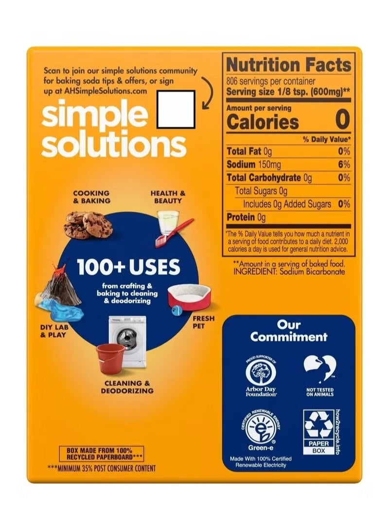آرم آند هامر صودا الخبز النقي بيكربونات الصوديوم متعدد الإستخدامات - 453 جم - Image 2