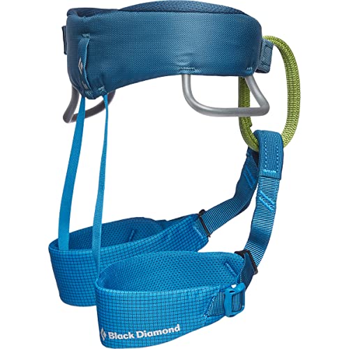 BLACK DIAMOND Kids’ Momentum Rock Climbing Harness | Adjustable Waist & Leg Loops | Lightweight, Comfortable Support for Indoor & Outdoor Climbing | Kingfisher - Image 2