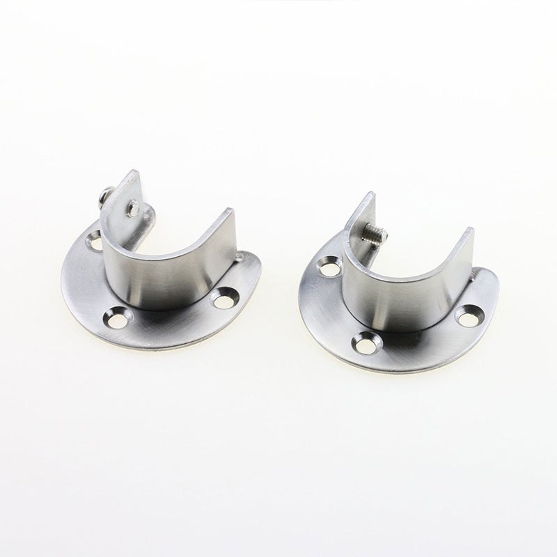 Thickened Stainless Steel Clothes Tube Holder Clothes Rail Wardrobe Clothes Holder Stainless Steel Round Tube Opening Flange Seat 32 25Mm - Image 3