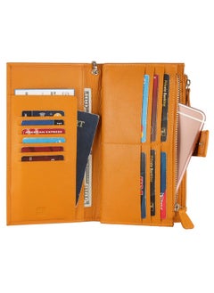 Mou Meraki Women'S Large Capacity Rfid Blocking Genuine Leather Wristlet Wallet Clutch Organizer With Zipper Pocket  - Image 1