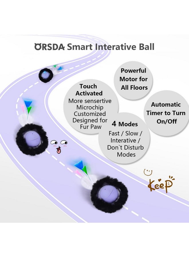 ORSDA Cat Toys, Interactive Activated Moving Ball in 7 Holes Mat, Automatic Fast Rolling Ball, Hide and Seek Toys for Indoor Cats, Exercise Kicker Mouse Catching Game - Image 4