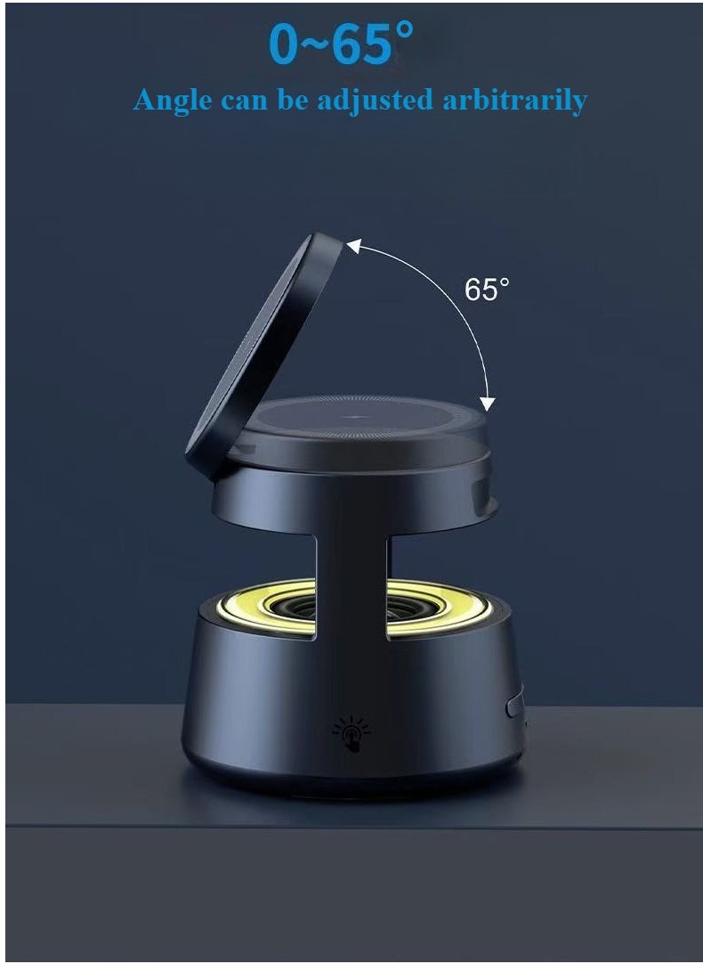 Generic - 5 In 1 Magnetic Wireless Charger, Wireless Charging Station with Bluetooth Speaker and Night Lights for iPhone 16 15 14 13 12 Series /Airpods, Compatible with Apple iWatch, Huawei GT Xiaomi Sport Bluetooth Earbuds Headphones - Image 1