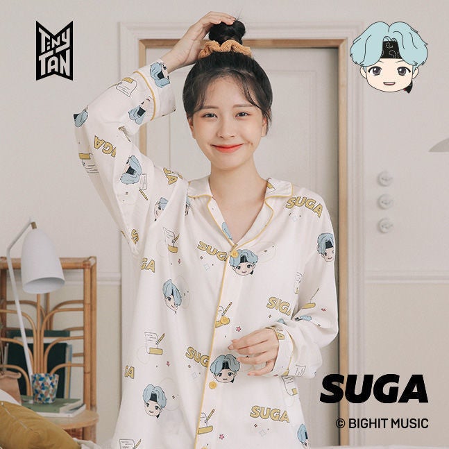 New Youth Band Pajama Set Official Size SUGA Cartoon Pajamas