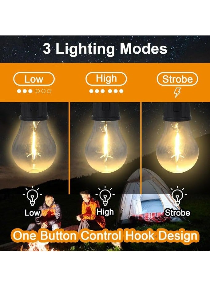 Rechargeable Camping Lantern - 3 Lighting Modes Portable LED Tent Lamp with Clip Hook for Camping, Hiking, Fishing  Backpacking (1 Pc) - Image 3