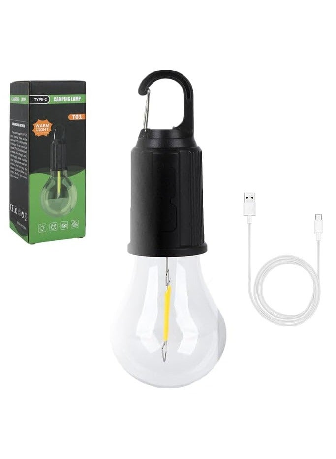 Rechargeable Camping Lantern - 3 Lighting Modes Portable LED Tent Lamp with Clip Hook for Camping, Hiking, Fishing  Backpacking (1 Pc) - Image 1