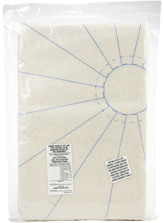 June Tailor Quilt As You Go Tree Skirt Printed batting, White, Large - Image 2