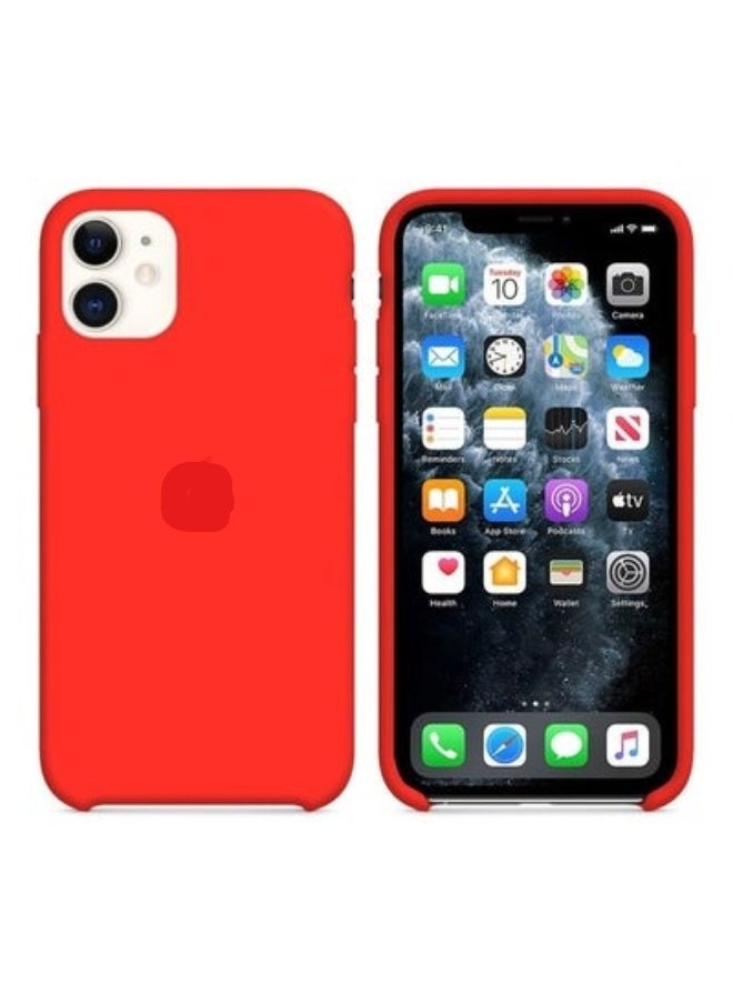 Genetic 3Pack for iPhone 11 Silicone Case Soft Slim Liquid Gel Silicone Shockproof Phone Cover Microfiber Lining Full Body Protection 6.1 inch Red/Black/Dark Green  - Image 3
