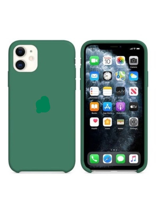 Genetic 3Pack for iPhone 11 Silicone Case Soft Slim Liquid Gel Silicone Shockproof Phone Cover Microfiber Lining Full Body Protection 6.1 inch Red/Black/Dark Green  - Image 4