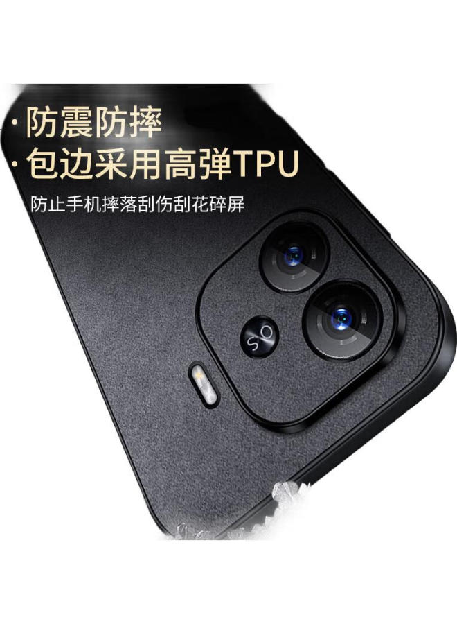 Shangsu Shang Su Protective Case For Iqoo Z9, Shockproof Full Coverage Soft Shell With Simple And Elegant Design, Made Of Sheepskin Leather And Silicone, For Men And Women, Black - Image 3