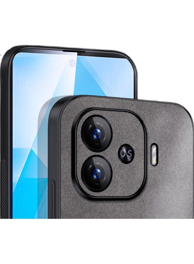 Shangsu Shang Su Protective Case For Iqoo Z9, Shockproof Full Coverage Soft Shell With Simple And Elegant Design, Made Of Sheepskin Leather And Silicone, For Men And Women, Black - Image 1