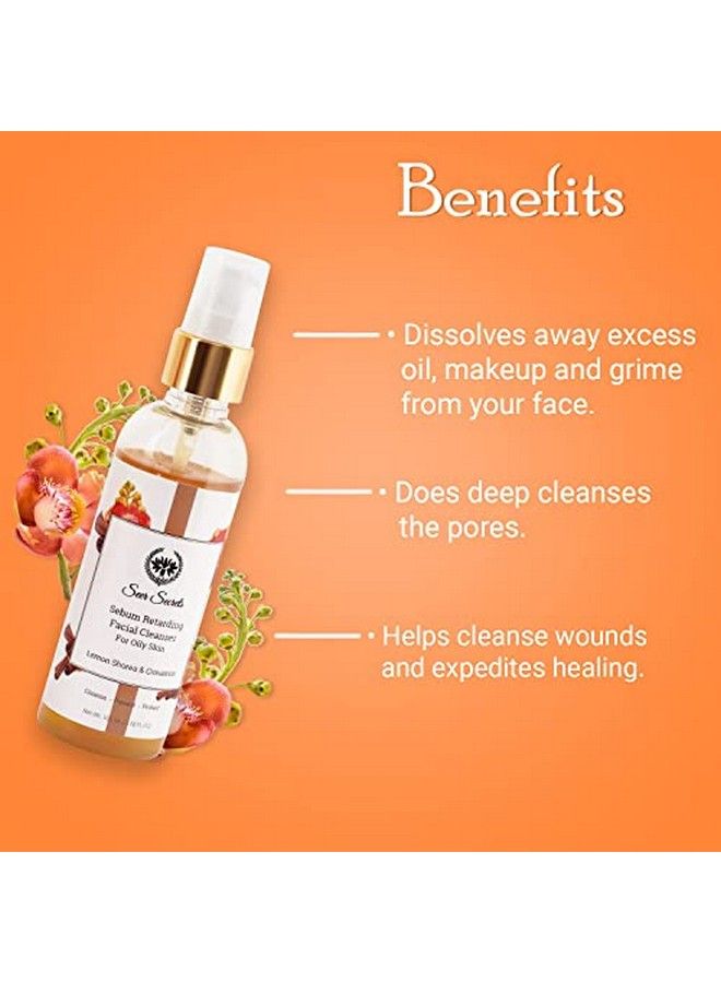 Seer Secrets 100% Natural Lemon & Cinnamon Facial Cleanser For Oily Skin | Deep Cleaning Of Pores & Dirt | Increase Skin Brightness | Silicon & Paraben Free | Suitable For Men & Women | Pack Of 100Ml - Image 3