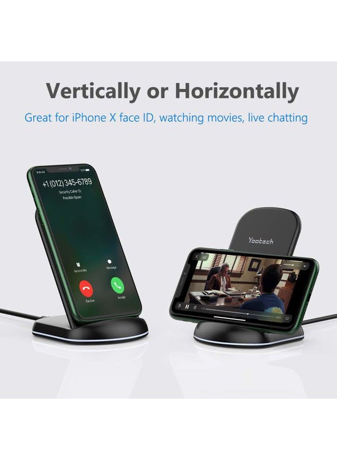 Yootech [2 Pack] Wireless Charger,10W Max Wireless Charging Stand,Compatible with iPhone 15/15 Plus/15 Pro Max/14/13/SE 2022/12/11/X/8,Galaxy S22/S21/S20/S10(No AC Adapter) - Image 4