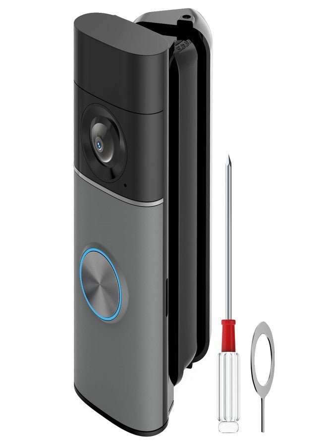 Pefecon R-ing Doorbell Angle Mount, 30-55 Degrees Adjustable Door Mount for Wired Doorbell Pro/Plus(Newest Model), Widen Corner View Kit, Left/Right Universal Installation for House(Black) - Image 1