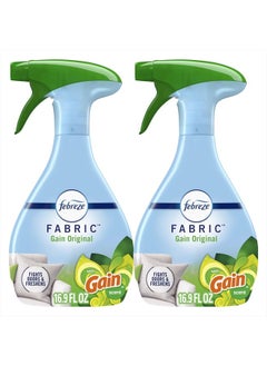 febreze Odor-Fighting Fabric Refresher with Gain, Original, 16.9 fl oz, Pack of 2  - Image 1