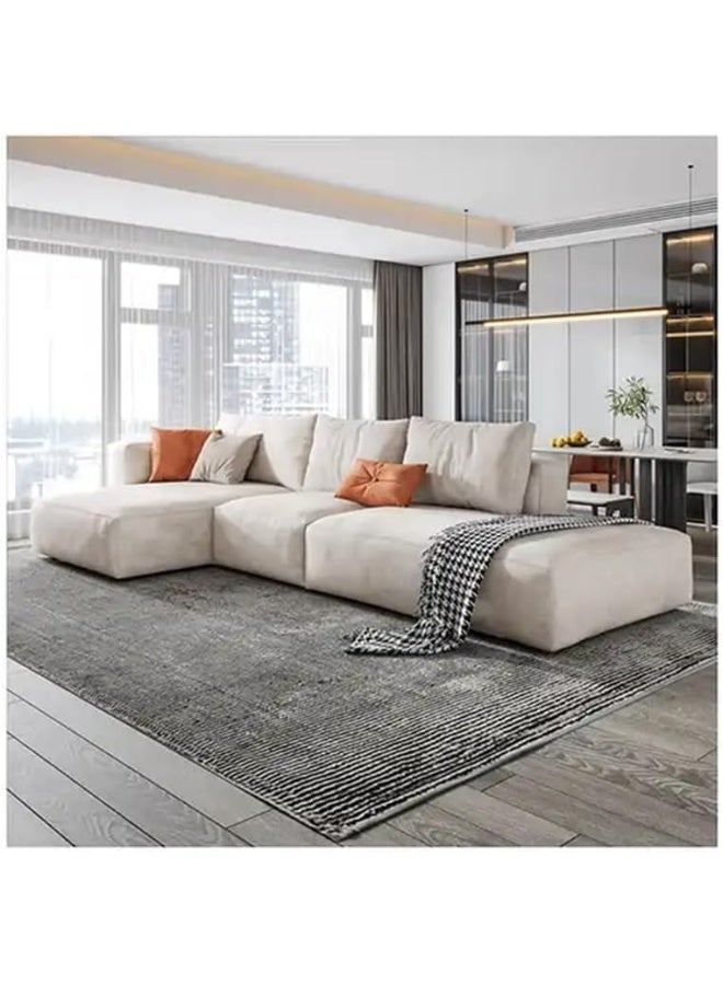 Zayn comforts L Shape Corner Sofa Set Modern Luxury Minimalism Glam Style Sectional Sofa (Beige, Right) - Image 1