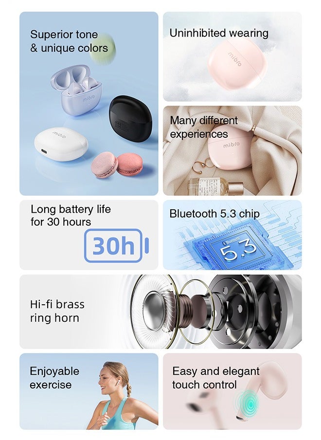 Mibro Makron Fashion Mibro Bluetooth 5.3 Hi fi brass ting horn Wireless Earphones  - Image 3