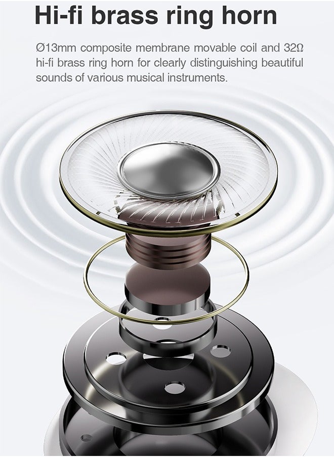 Mibro Makron Fashion Mibro Bluetooth 5.3 Hi fi brass ting horn Wireless Earphones  - Image 2