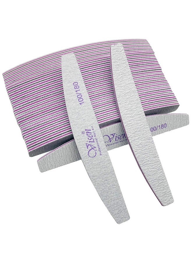 Jutoe 25 Pcs 100/180 Grits Nail Filewashable Double Sided Fingernail Filesnail Files For Acrylic Nailsprofessional Emery Boards For Naturalgel Nailsnail Styling Tools For Home And Salon Use - Image 1