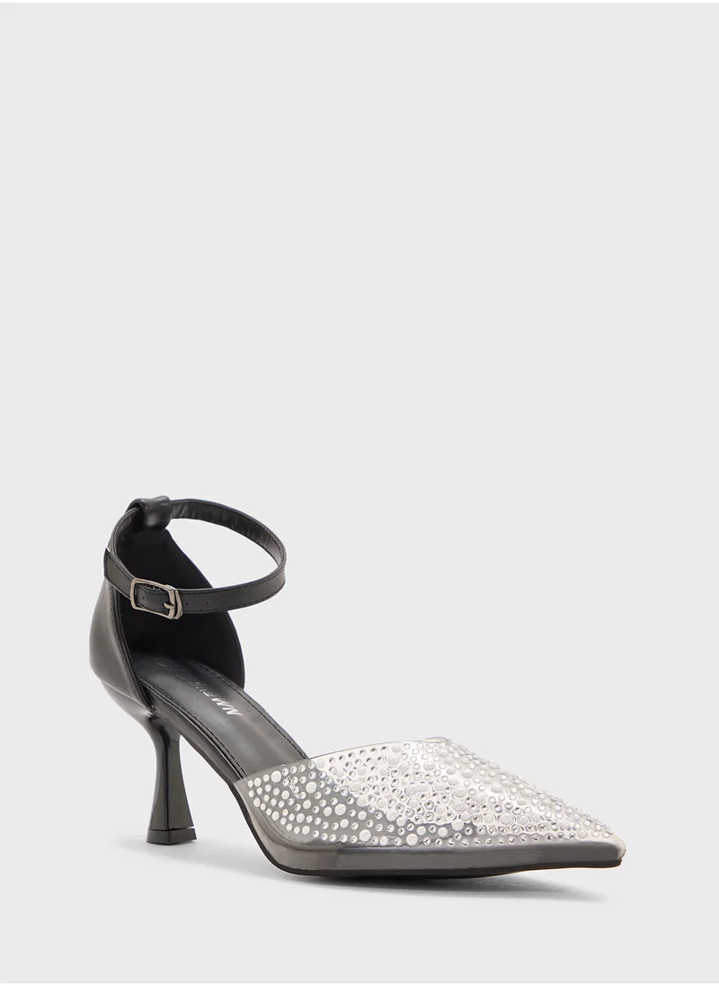 ذا براون High Heeled Diamante Pump