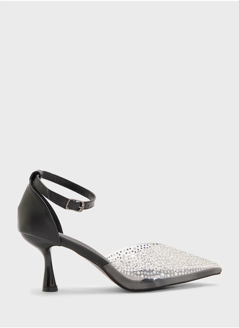 ذا براون High Heeled Diamante Pump