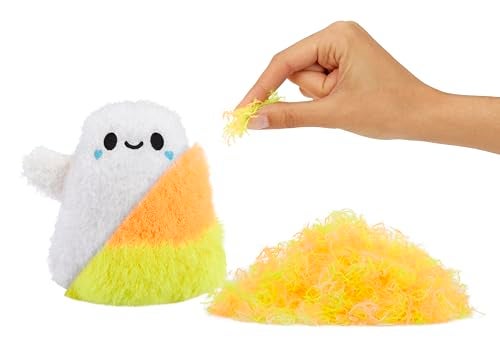Fluffie Stuffiez Halloween Candy Corn Small Collectible Feature Plush, Surprise Reveal Unboxing with Huggable ASMR Fidget DIY Fur Pulling, Ultra Soft Fluff - Image 2