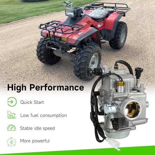 XIKOBY TRX350 Carburetor Kit Compatible with Rancher 350 2000-2006 TRX350TM TRX350TE TRX350ES TRX350FE Fourtrax 300 TRX300 Foreman ATV 4 Wheeler Replacement Parts with Oil Air Filter (Male Plug) - Image 2