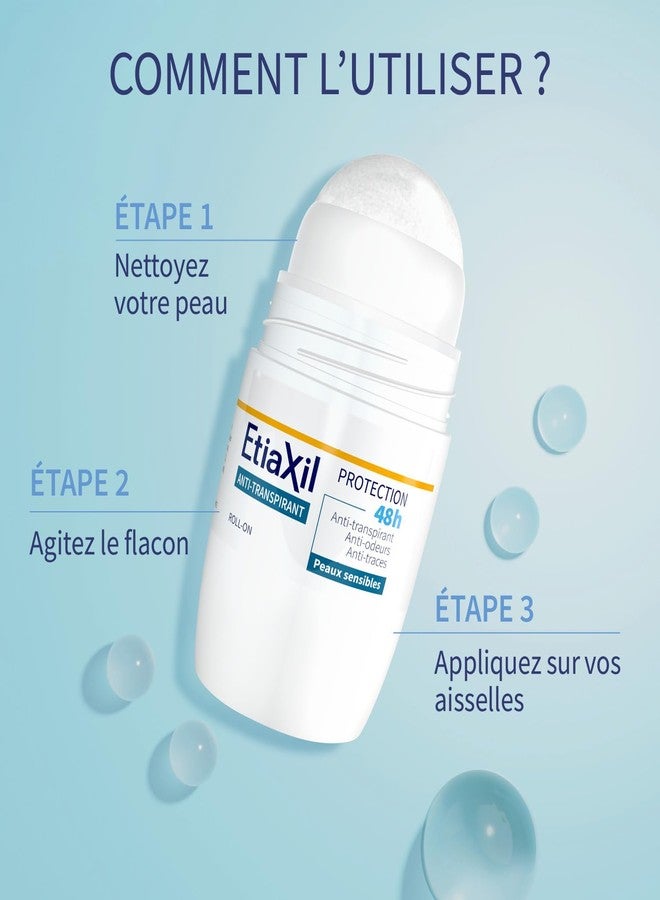 Etiaxil إتيكسيل مزيل العرق مضاد للتعرق 48 ساعة للبشرة الحساسة بدون آثار بيضاء 50 مل - Image 5