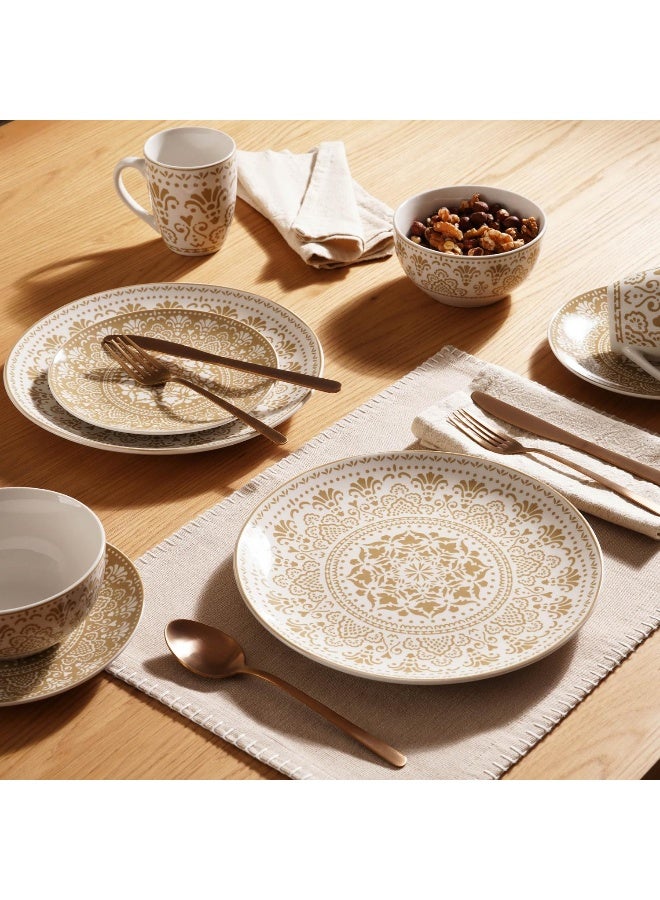 Pan Home طقم عشاء بورسلين 16 قطعة - بيج - Image 5