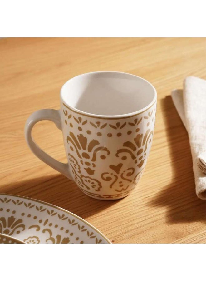 Pan Home Delvin 16-Piece Porcelain Dinner Set - Beige - Image 5