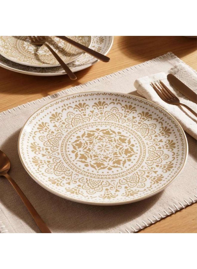 Pan Home Delvin 16-Piece Porcelain Dinner Set - Beige - Image 2