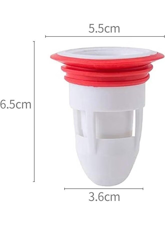 4PCS Floor Drain Cover, Anti-odor Floor Drain, Rubber Floor Drain, Shower Waste Water Drainer, No Filter Deodorant, Anti-clogging Backflow, Preventer Sewer Floor Drain Core for Bathroom Kitchen - Image 2