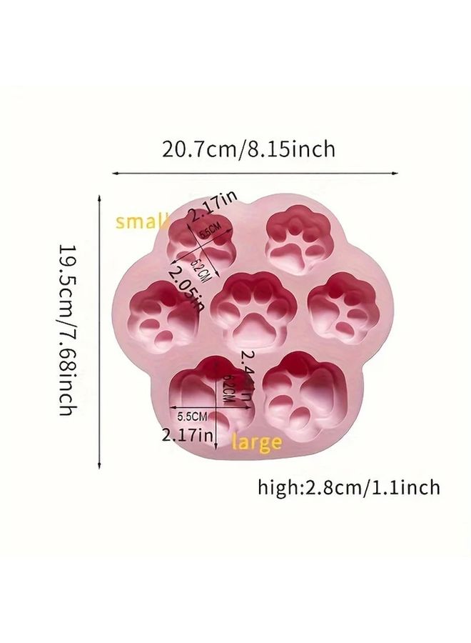 Non Stick Silicone Paw Print 7 Cavity Dog Cookie Baking Mold For Candy Chocolate Jelly Food Grade Kitchen Silicone Mold 1pc - Image 3