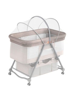 DUOMI Bassinet Cover with Two-Way Zipper,Portable Bassinet Mosquito Net Cover,Bassinet Cover for Cats to Keep Pets Out(White)