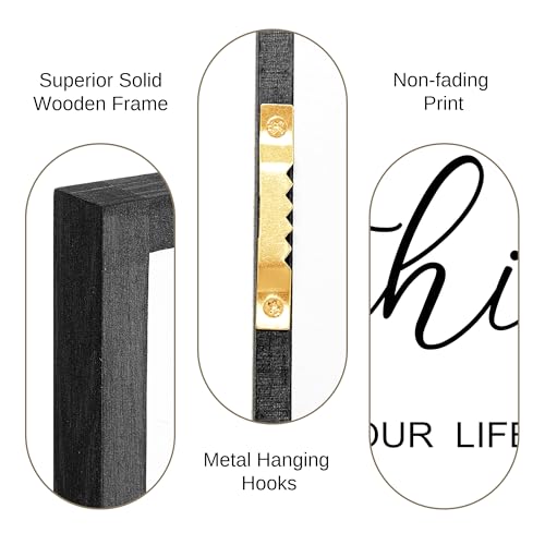 Heiple This is Us Wall Decor 11"x14" Framed Wooden Wall Sign for Home Decor Farmhouse Vintage Rustic Living Room Minimalist Family Wall Art (Black) - Image 5