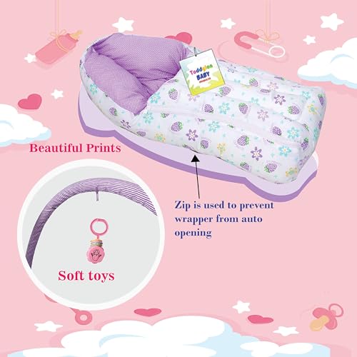 Toddylon Baby Bedding Set New Born Baby Bed | Mattress | Mosquito Net | Carry Bag | Essentials | Carry Bag | Cotton Combo | Infant beds | Products (0-6 Months) (2PCS Set) - Image 2