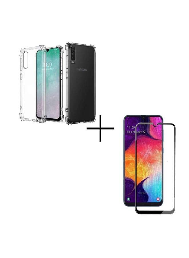 vesus Protective Case Cover With Screen Protector For Samsung Galaxy A30S Clear
