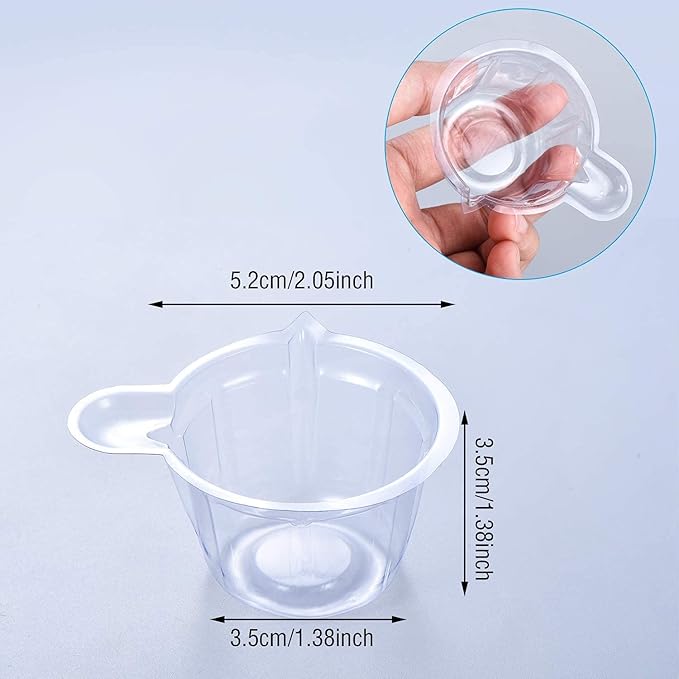 أكواب جمع البول البلاستيكية disposable أكواب عينة البول، 40 مل أكواب جمع البول حاويات عينة البول لاختبار الحمل، اختبار الإباضة، اختبار pH (50 قطعة) - Image 3