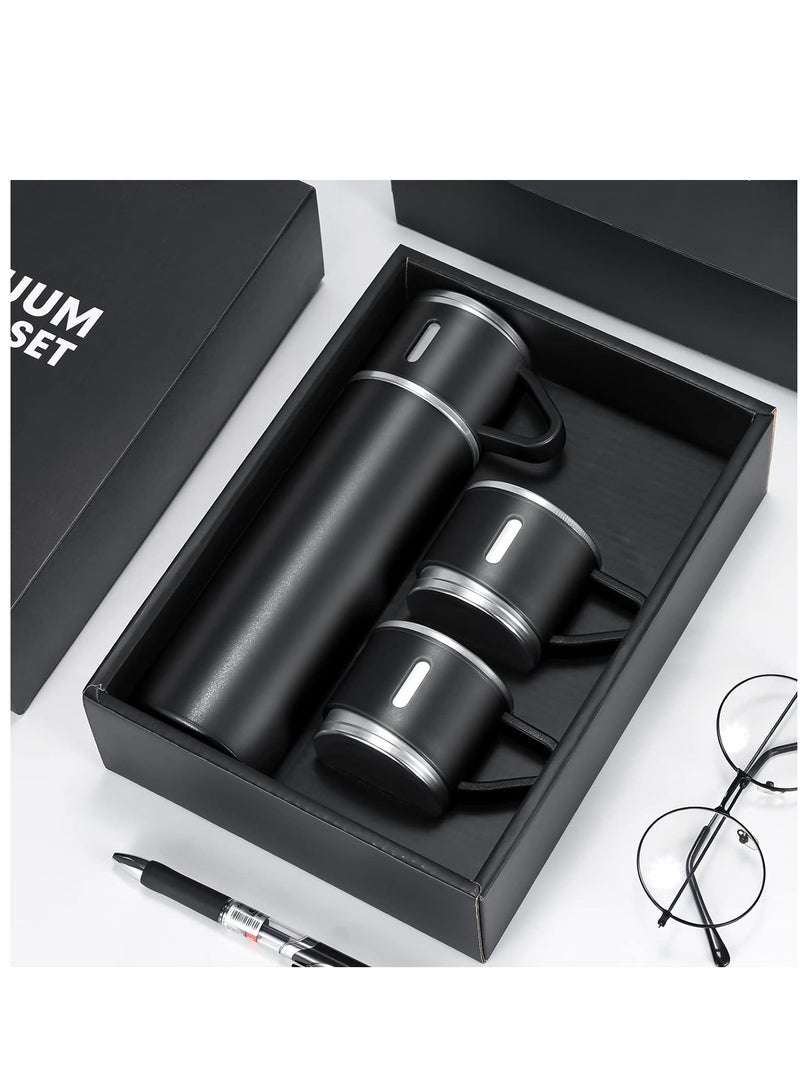 ELTRAZONE OZ Stainless Steel Thermo Bottle with 3 Cups, Insulated Coffee Water bottle for Hot and Cold Drinks, Vacuum Flask Set - Image 3