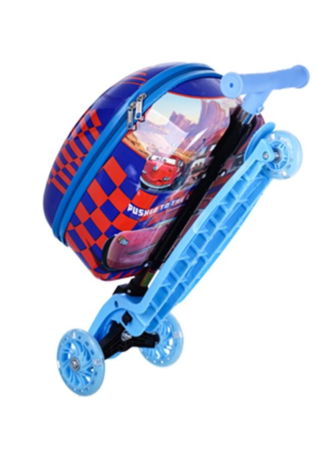 Kids Luggage Scooter Suitcase 3 Wheels Kick Scooter Luggage for Kids, Toddlers Girls & Boys, LED Flashing Wheels  - Image 3