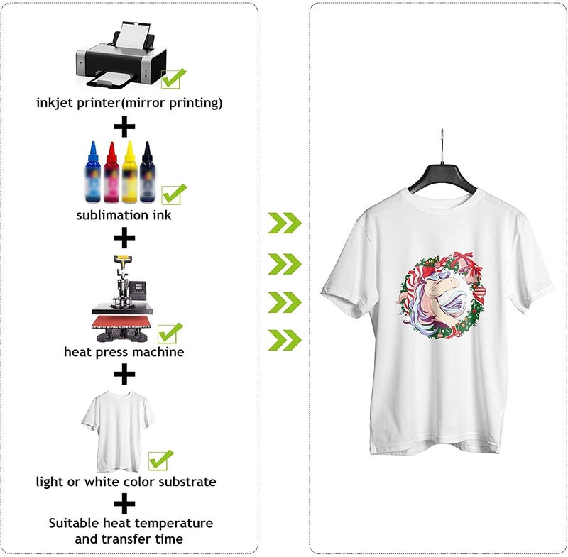 A-SUB Sublimation Paper 8.5x14 Inch for DIY Unique Christmas Gifts Compatible with Inkjet Printer which Match Sublimation Ink 100 Sheets - Image 5