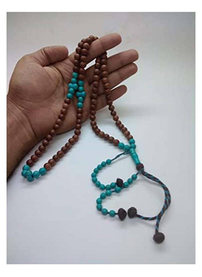 Generic Pleat Rosary with Natural Turquoise, 100 Grit and 2 Counter for African  - Image 4