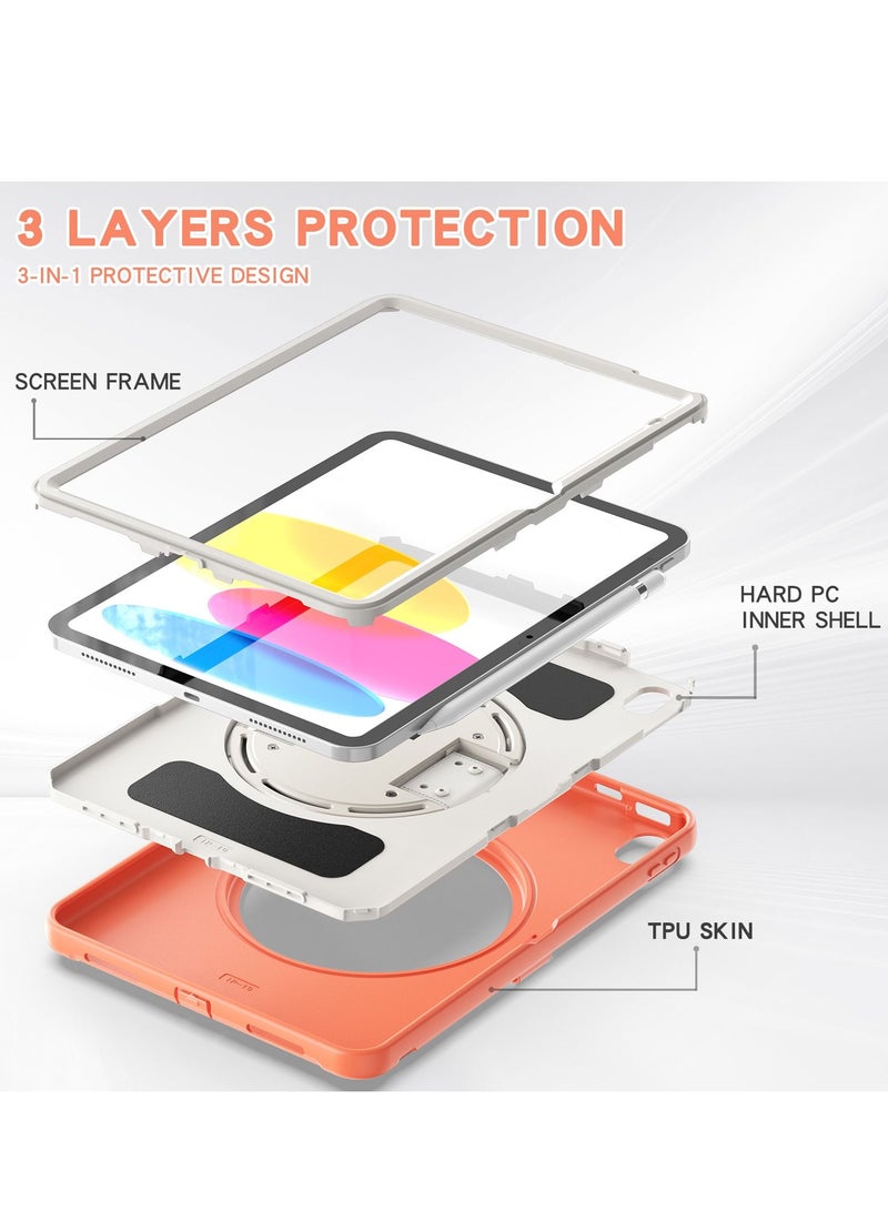 GULFLINK Back Cover Protect Case for ipad 10th 10.9 inch 2022（A2757/A2777 ) Living coral - Image 3