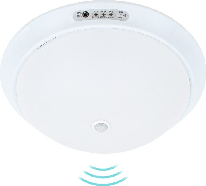 Powermaster PM-7672 95MM White 24 Led Rechargeable Photosensitive - Motion Sensor Ceiling Lamp  - Image 1