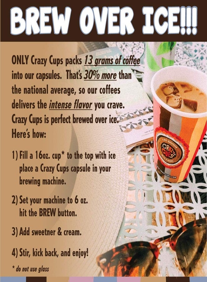 Crazy Cups Flavored Medium Roast Hot or Iced Coffee, Variety Recyclable Pods for Keurig K Cup Brewers, 24 Count - Image 2