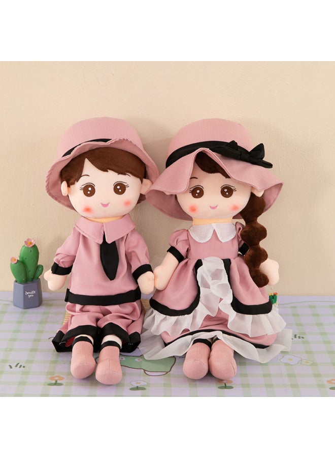 Couple Bed Doll Wedding Celebration Doll A Pair Of Plush Toy Children's Sleeping Doll Wedding Gift For Boys And Girls-Color:Fairy Couple Purple Girl-Height:60cm - Image 3